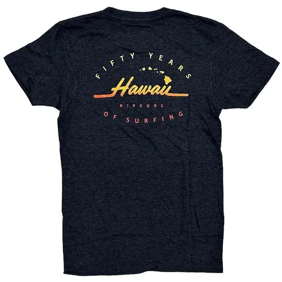 Rip Curl Men's T-Shirt Hawaii Five-O Premium Soft Heather Short Sleeve Tee - Picture 1 of 3